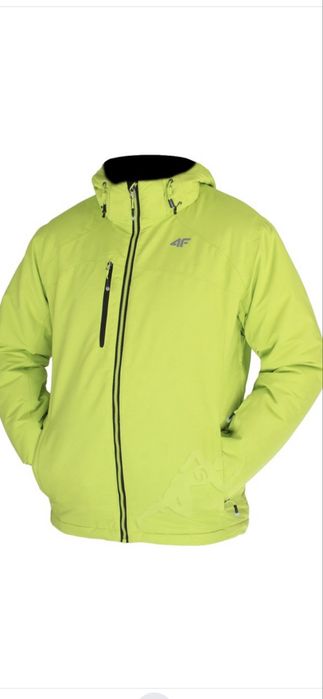 Kurtka 4F męska zimowa limonka