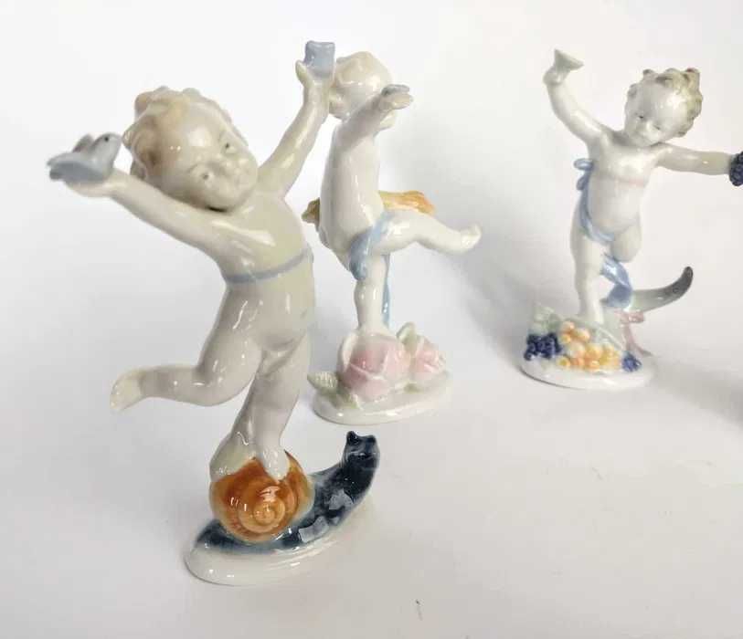 Stare figurki Cztery Pory Roku Metzler&Ortloff, sygnowane