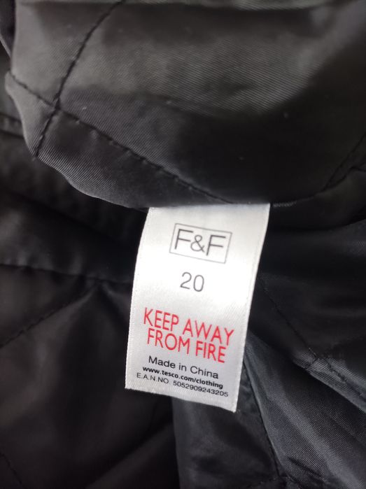 Kurtka wiosenna F&F czarna rozmiar 20 płaszczyk
