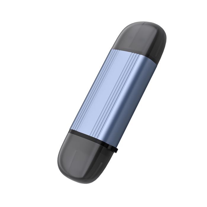 Czytnik kart pamięci Wozinsky WCR-5G do SD i microSD USB-A 3.0 / USB-C 3.0 aluminiowy - szary