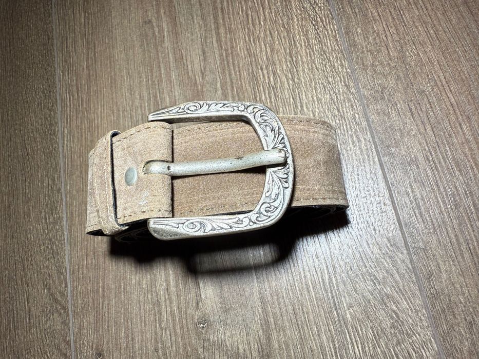 Кельтський ремінь із замші сріблястою пряжкою в орнаменті Celtic Style