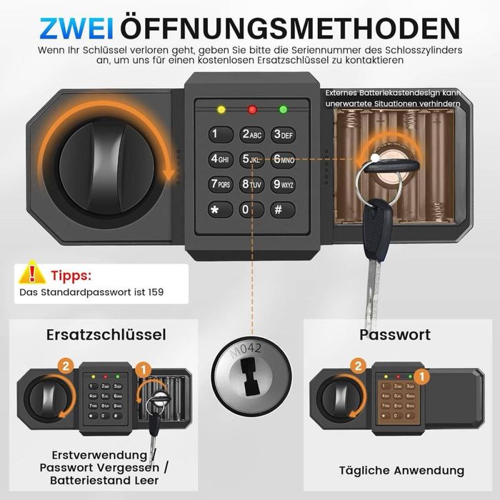 Домашній сейф об'ємом 28 л, цифровий сейф із кодовим замком