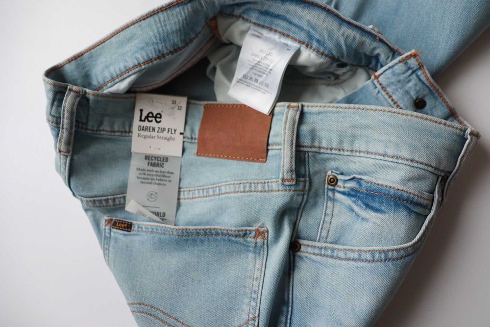 LEE DAREN ZIP FLY W33 L32 męskie spodnie jeansy regular nowe okazja