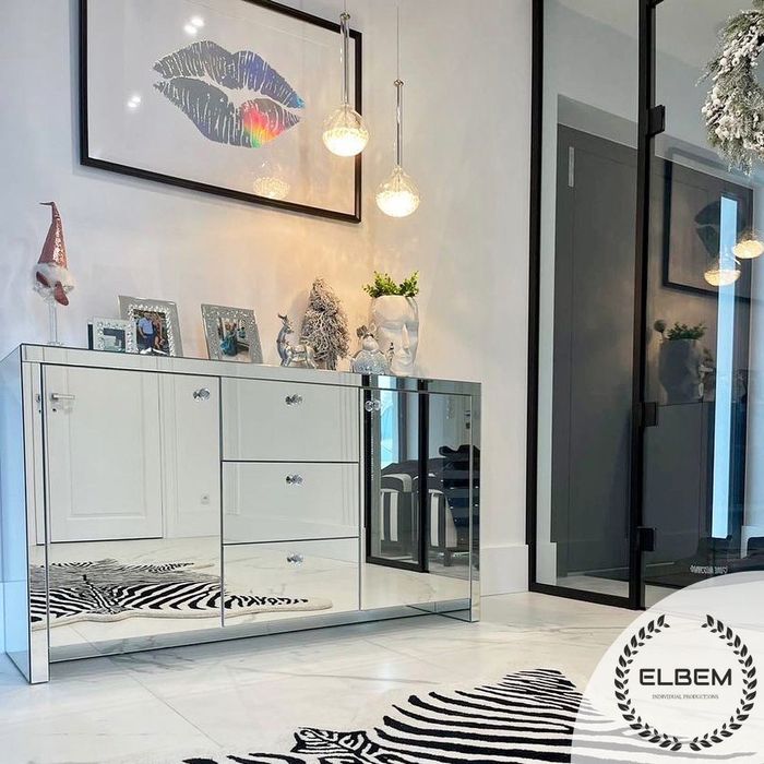 Lustrzana KOMODA w stylu Glamour