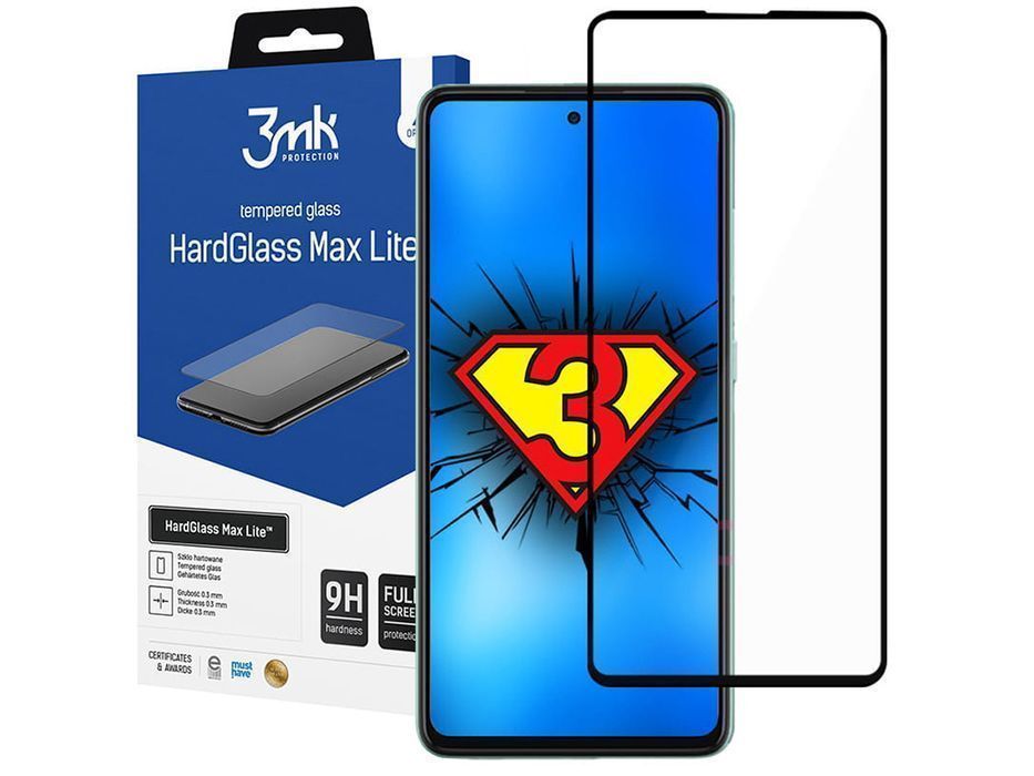Szkło hartowane 3mk HardGlass Max Lite do Samsung Galaxy A52/ A52 5G