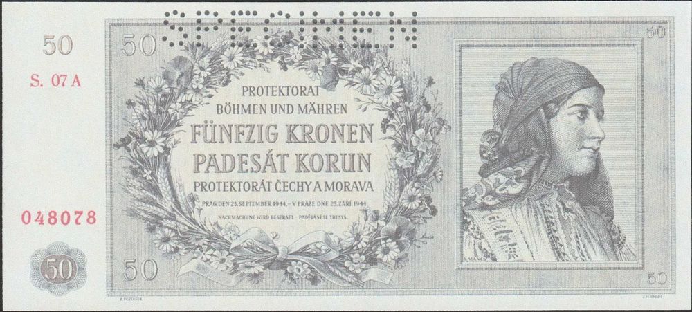 Czechy i Morawy 50 koron 1944 -