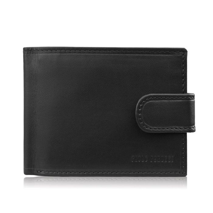 portfel męski skórzany klasyczna czerń rfid paolo peruzzi al-16-bl