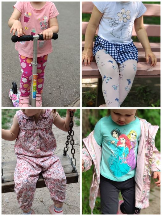 Комплект детские штаны и кофта, ромпер  для девочки 2 года