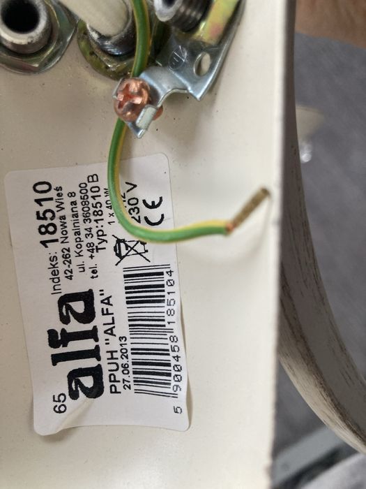 Dwa białe kinkiety glamour Alfa white 18510