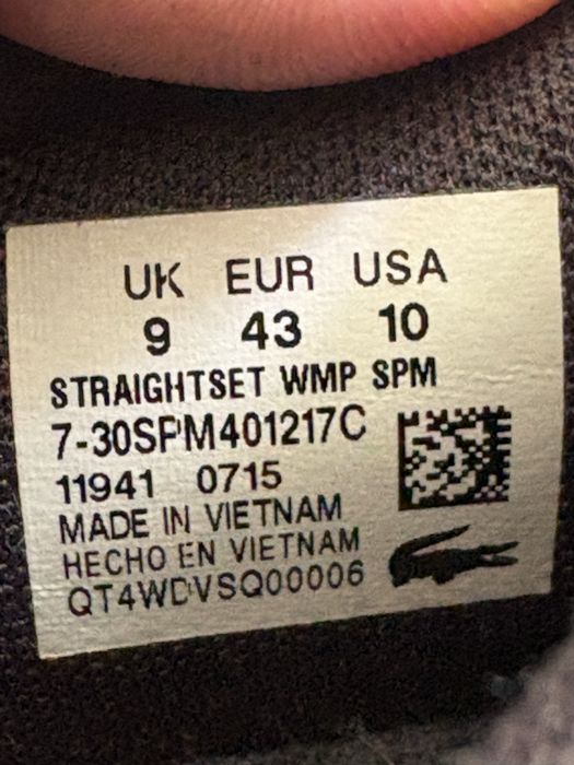 Мужские Кеды Lacoste 43р(28см)