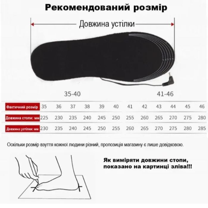 Устілка з підігрівом 35-40