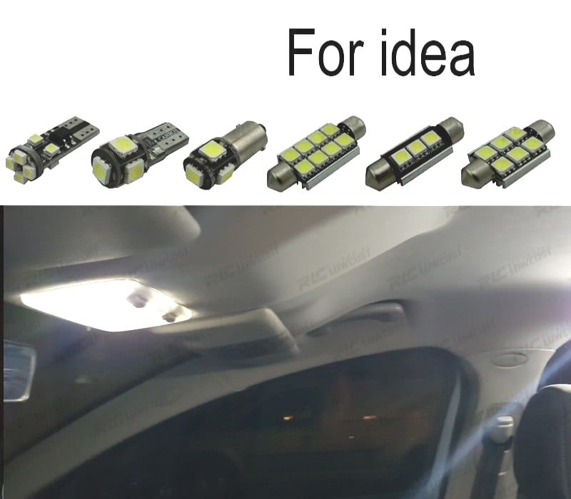 KIT COMPLETO 9 LAMPADAS LED INTERIOR PARA FIAT IDEA 03-12