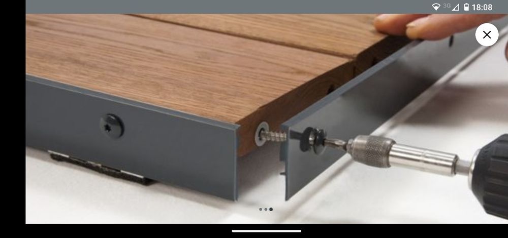Listwa wykończeniowa tarasowa aluminiowa ,profil Areto Quick System