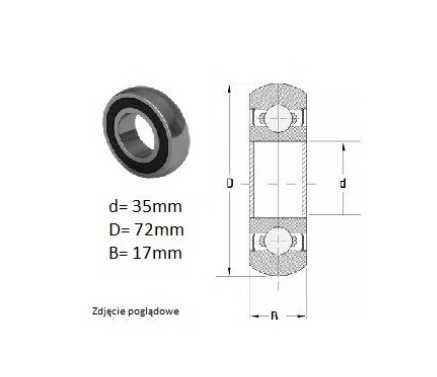 Łożysko targańca Bizon D207 K6207  Marka NTN  Wysoka jakość