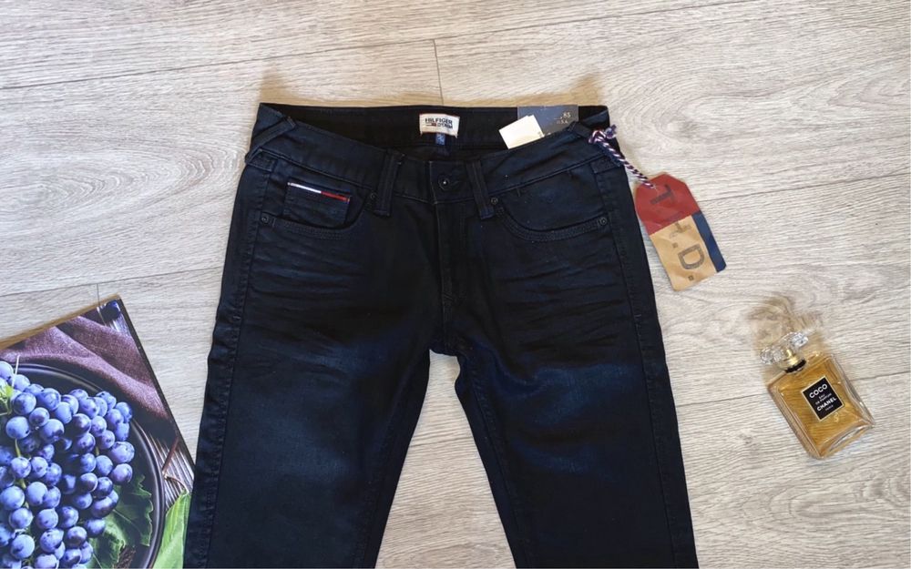 джинсы с напылением эффект кожи скинни Tommy Hilfiger