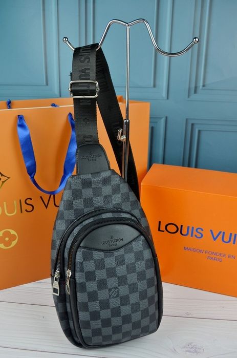 Сумка мужская слинг Louis Vuitton Луи Виттон чоловіча сумка слінг