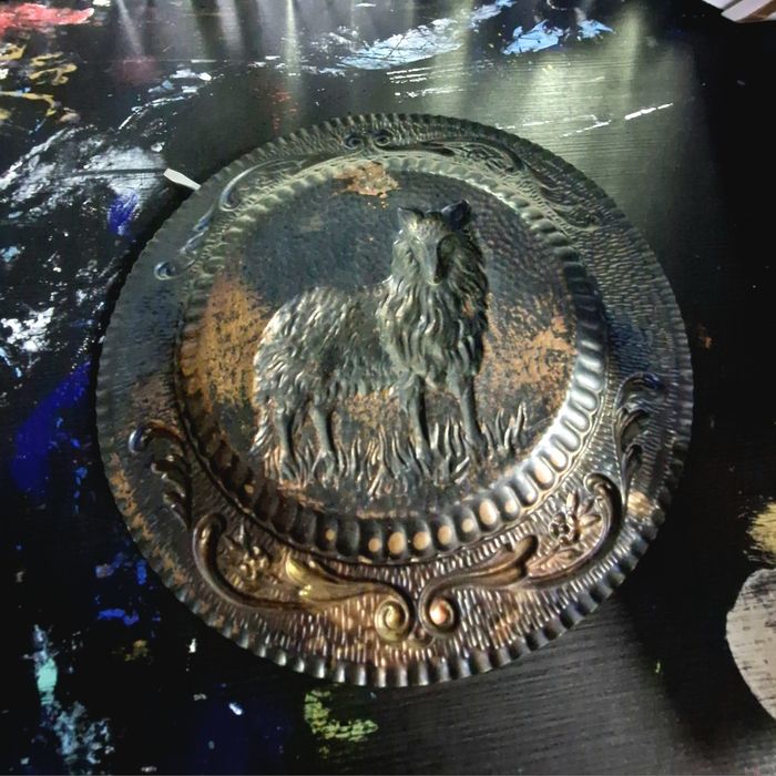 Conjunto de 2 Pratos de Parede Vintage em Cobre (31,5cm e 29,5cm)