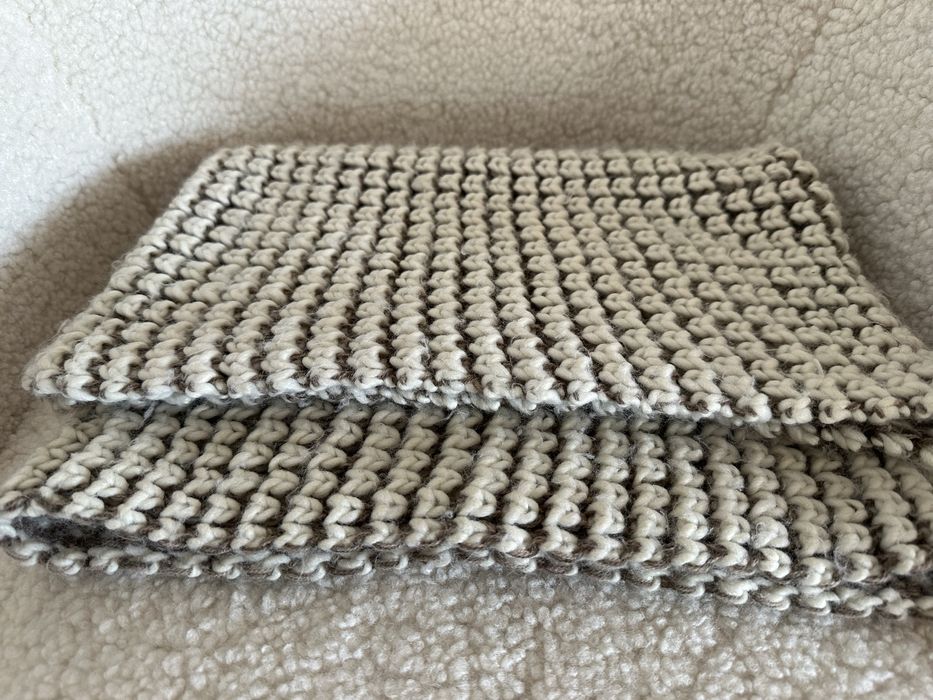 Komin, szal, szalik dwustronny Zara brazowy kremowy