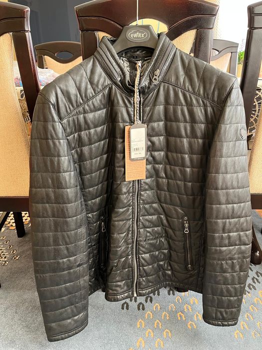 Nowa Kurtka skórzana Gipsy model ‘Callan’ - ciemnobrązowy 
Skó