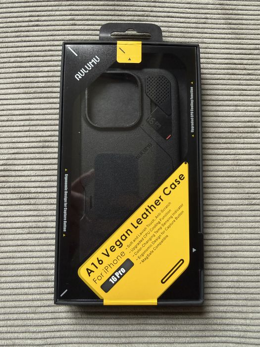 Aulumu A16 Apple iPhone 16 Pro case etui vegan leather