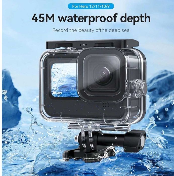 Capa impermeável TELESIN para GoPro Hero 13/12/11/10/9 - 45m