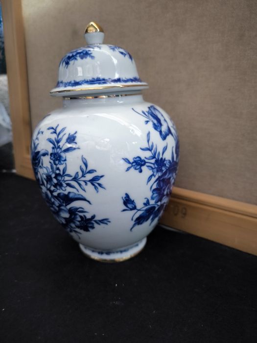 Pote porcelana azul e branco