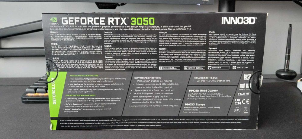 Nowy Inno3D RTX 3050 Twin X2 OC 8GB | Gwarancja | Zamiana na drukarkę 3D