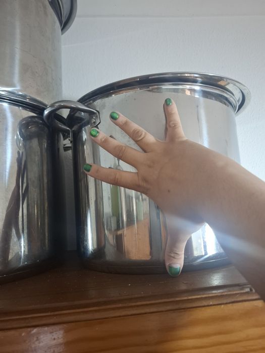 Conjunto de 5 panelas inox0