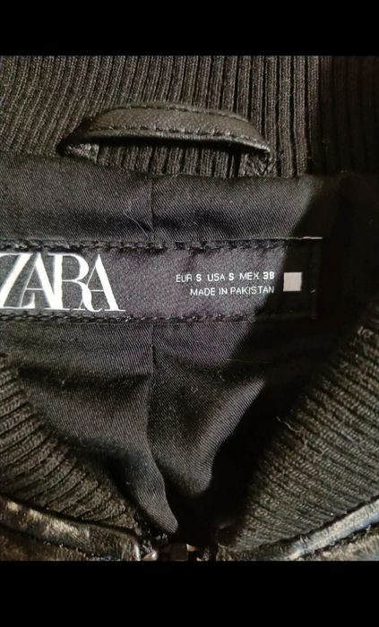 Blusão bomber Zara pele genuína novo