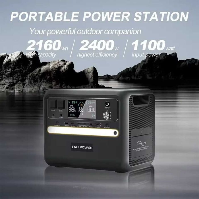 Портативна зарядна станція  TALLPOWER V2400 2400W 2160Wh LiFePO₄