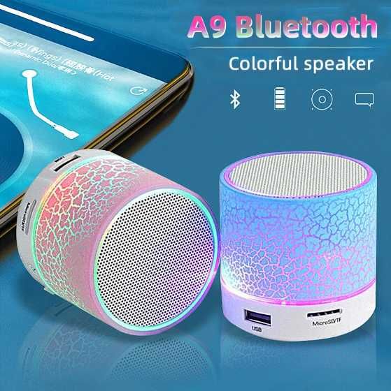 Coluna portátil Bluetooth colorida