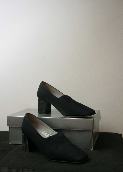 Sapatos de Salto Alto Quadrado Vintage (ainda na caixa original)