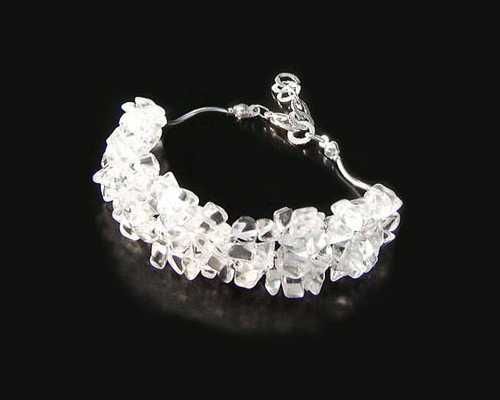 Kryształ górski - piękna bransoletka