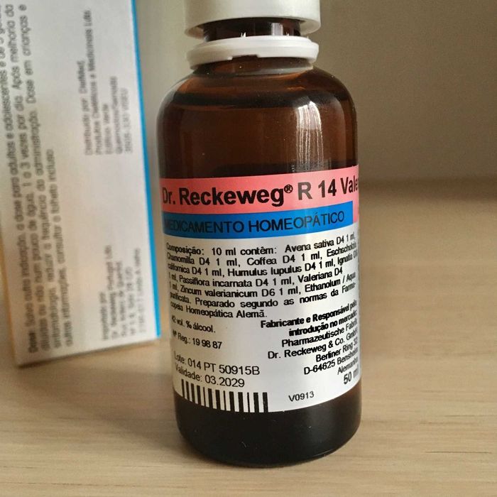 Solução homeopática valeriana 50ml - Dr. Reckeweg R14