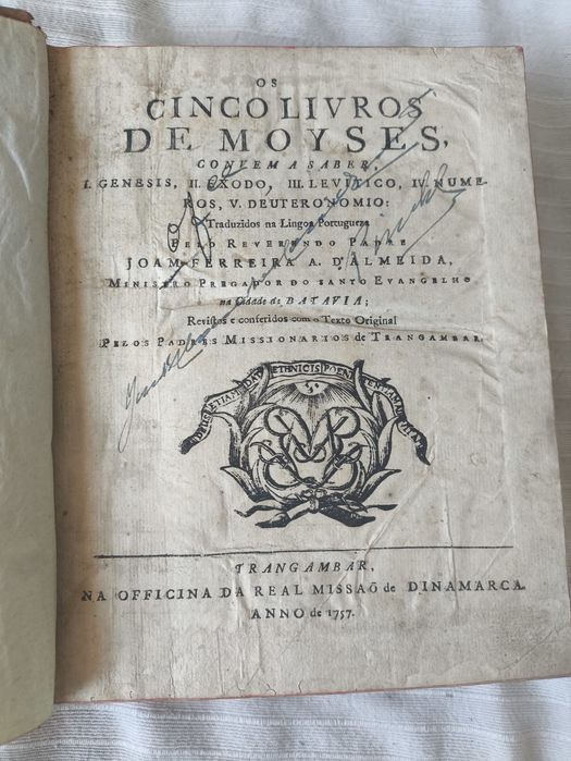 Bíblia Sagrada Antiga - Antigo Testamento (1757) – Edição Histórica em