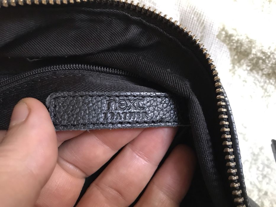 Подарок мужу. Кожаная брендовая мужская сумка Next. Замеры 27/25/5 см