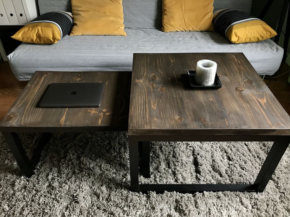 Zestaw stolików kawowych – wykonane na zamówienie | styl loftowy