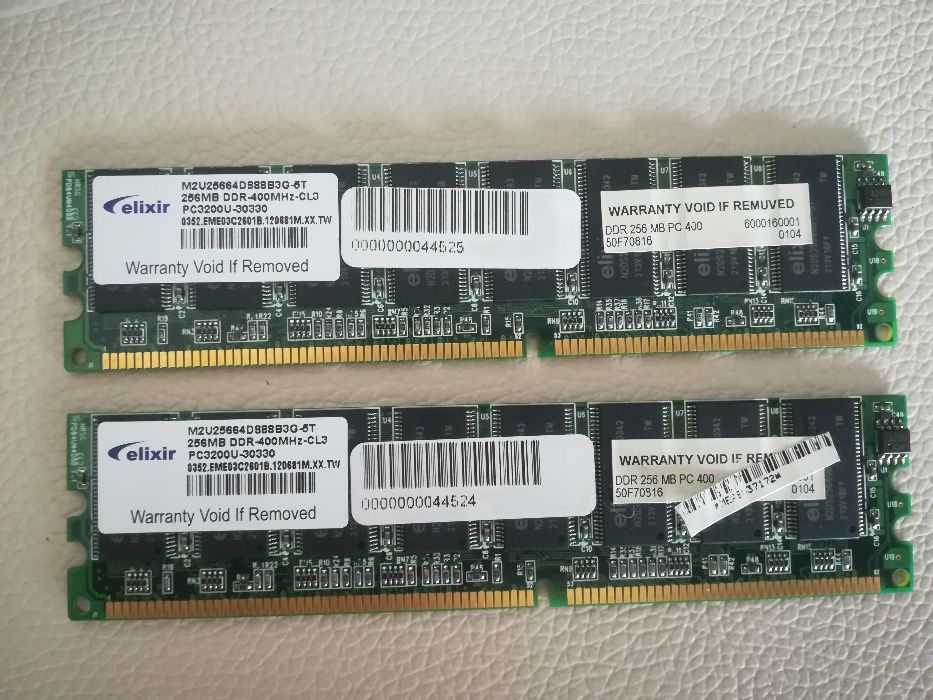 Memoria RAM Elixir 250Mb DDR400 PC3200