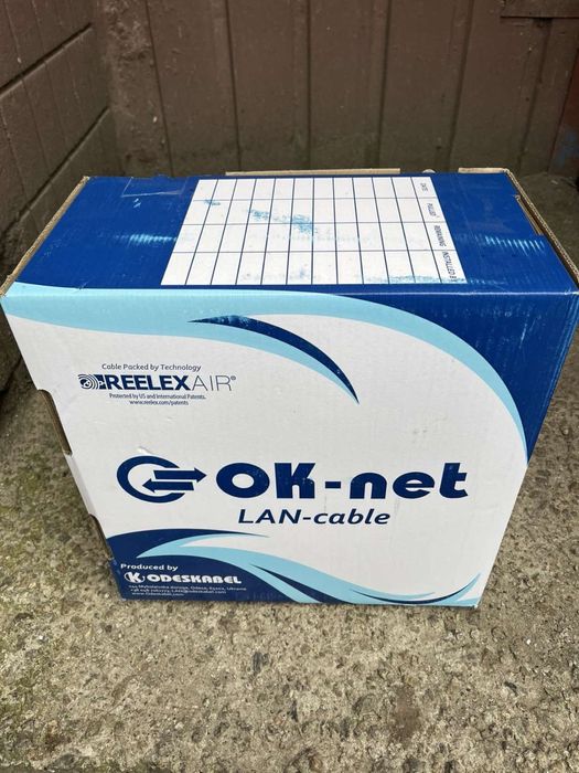 Кабель вита пара OK-net КПВ-ВП 100 4х2х0.49 cat.5e UTP мідний 305 м