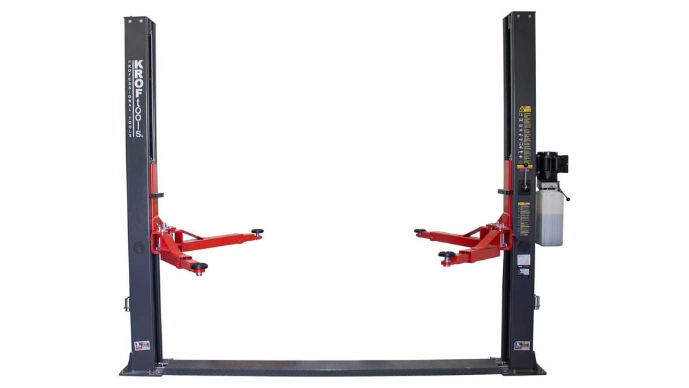 Elevador automóvel Electro-Hidráulico 2 Colunas 4 Toneladas 220V KROFTOOLS 9802 Económico JL20