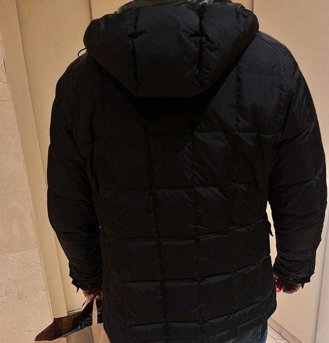 Casaco Parka quente acolchoada penas Massimo Dutti (L) castanho