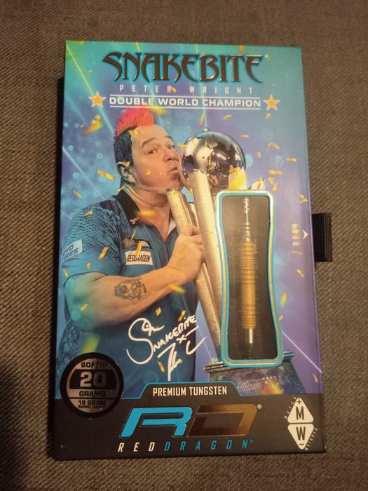 OKAZJA Lotki Peter Wright Snakebite 20g softip Red Dragon wolfram