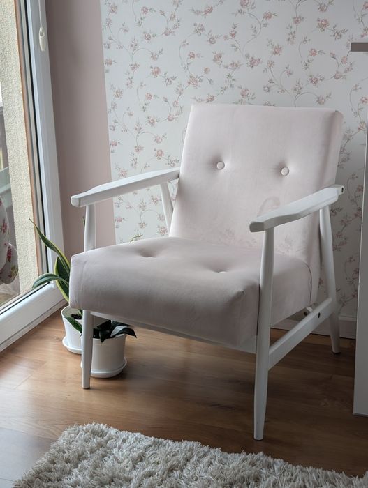 Fotel lisek B-7727 vintage PRL