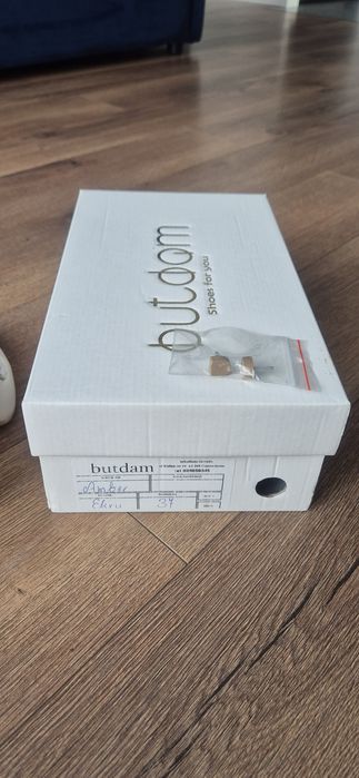 Buty ekru perła do ślubu rozmiar 37