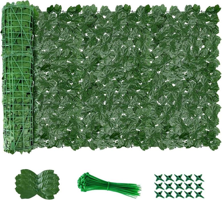 Sztuczny Żywopłot Bluszcz Na Ogrodzenie Dekoracja Balkon Ściana 3x1m
