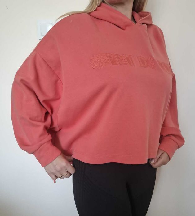 bluza oversize z kapturem koralowa 36/38*Esprit*S/M