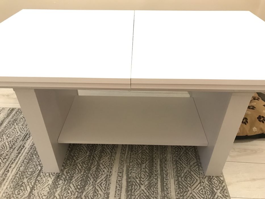 Ławostół biały rozkładany