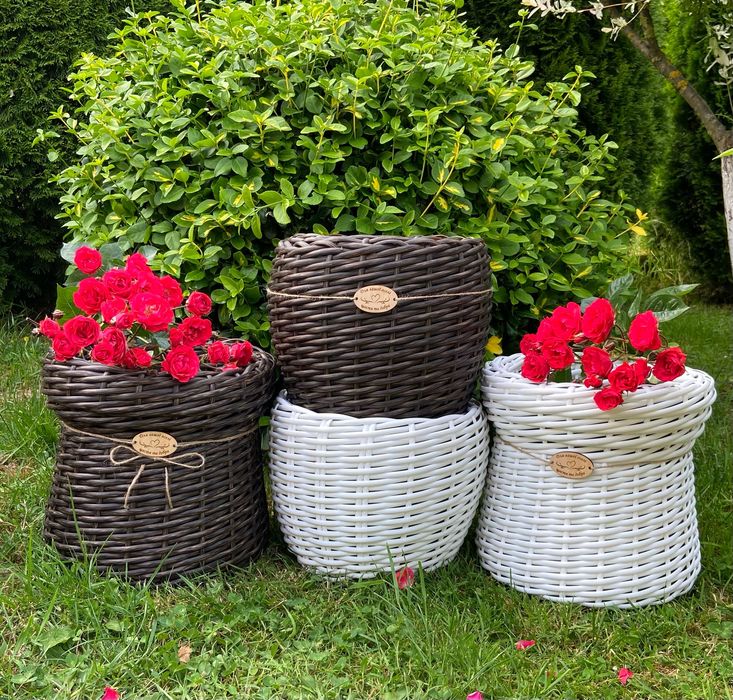 Кашпо з штучного ротангу, корзина, ротанг , горщик, кашпо