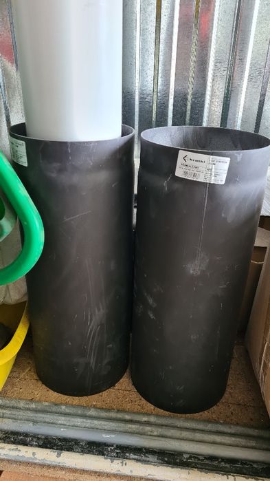 Rura stalowa fi200 0,5m spalinowa dymowa czarna