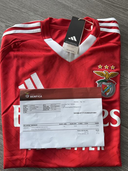 Camisola Benfica 24/25 Oficial Nova Tam:L